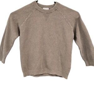 Grayson Mini Sweater Kids Size 5T Pullover Beige Brown 100% Cotton Classic Cozy